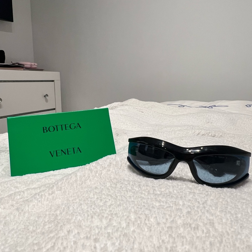Bottega Veneta Cangi Wraparound Injected Acetate Sunglasses
